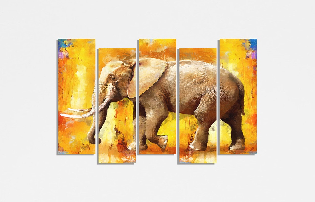 ELEPHANT PAINTING :Vibrant Elephant Sunboard Print shape 2