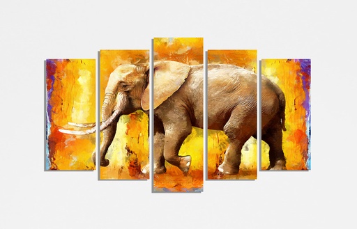 ELEPHANT PAINTING :Vibrant Elephant Sunboard Print shape 3